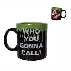Ghostbusters “Who You Gonna Call?” Slime Drip Mug – 20oz Green & Black